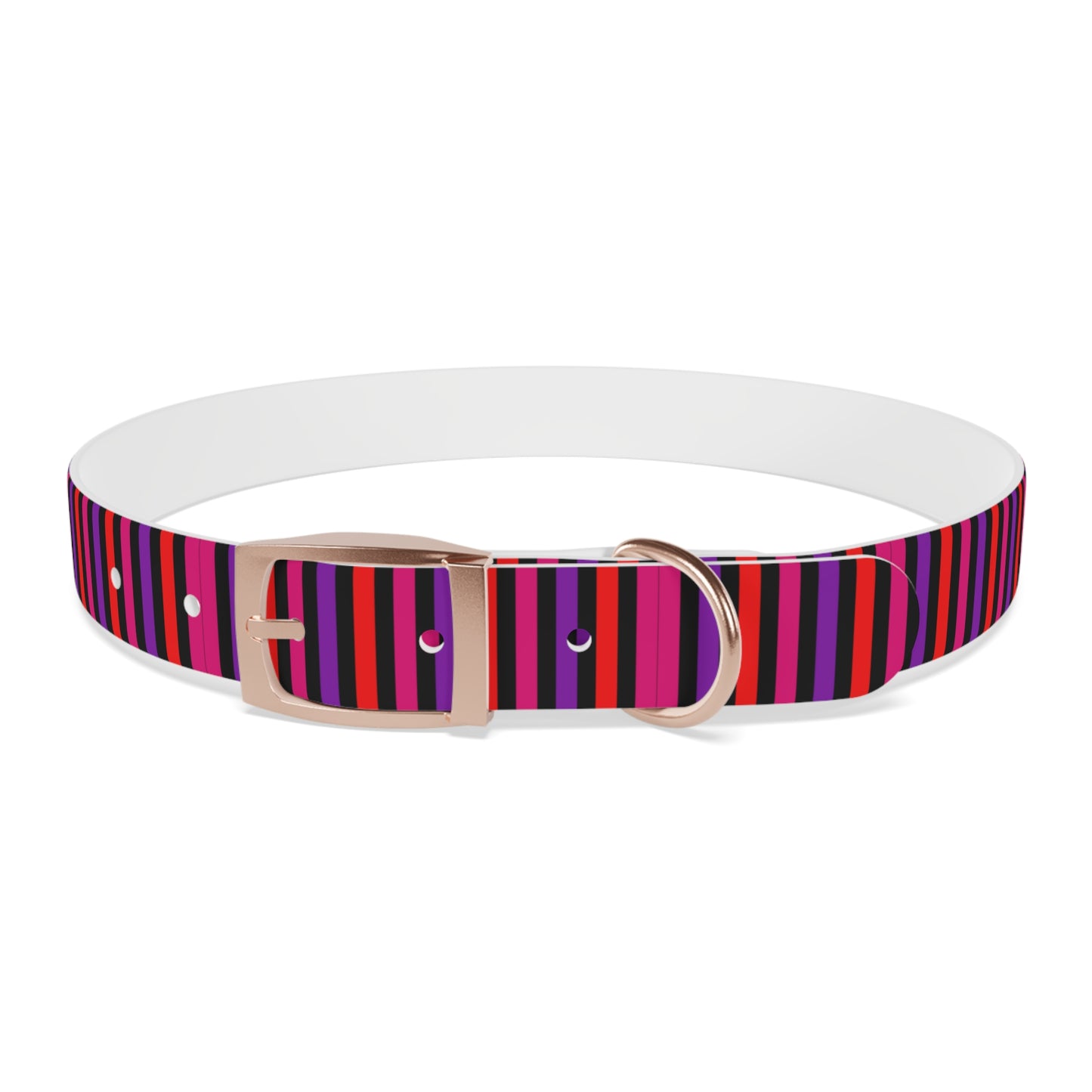 Pink Striped Dog Collar