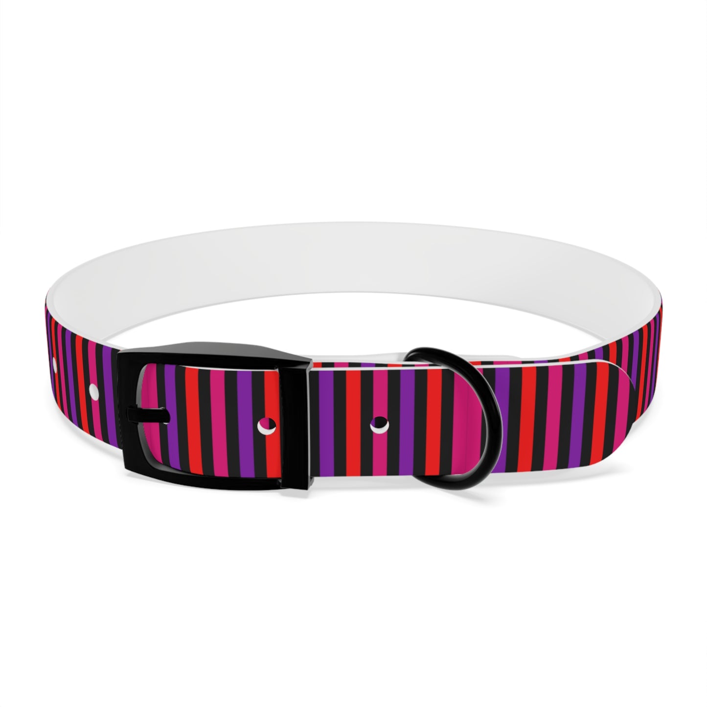 Pink Striped Dog Collar