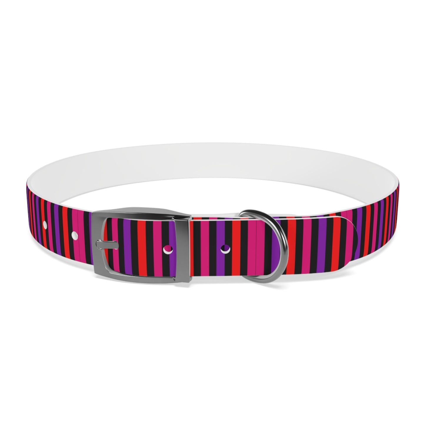 Pink Striped Dog Collar