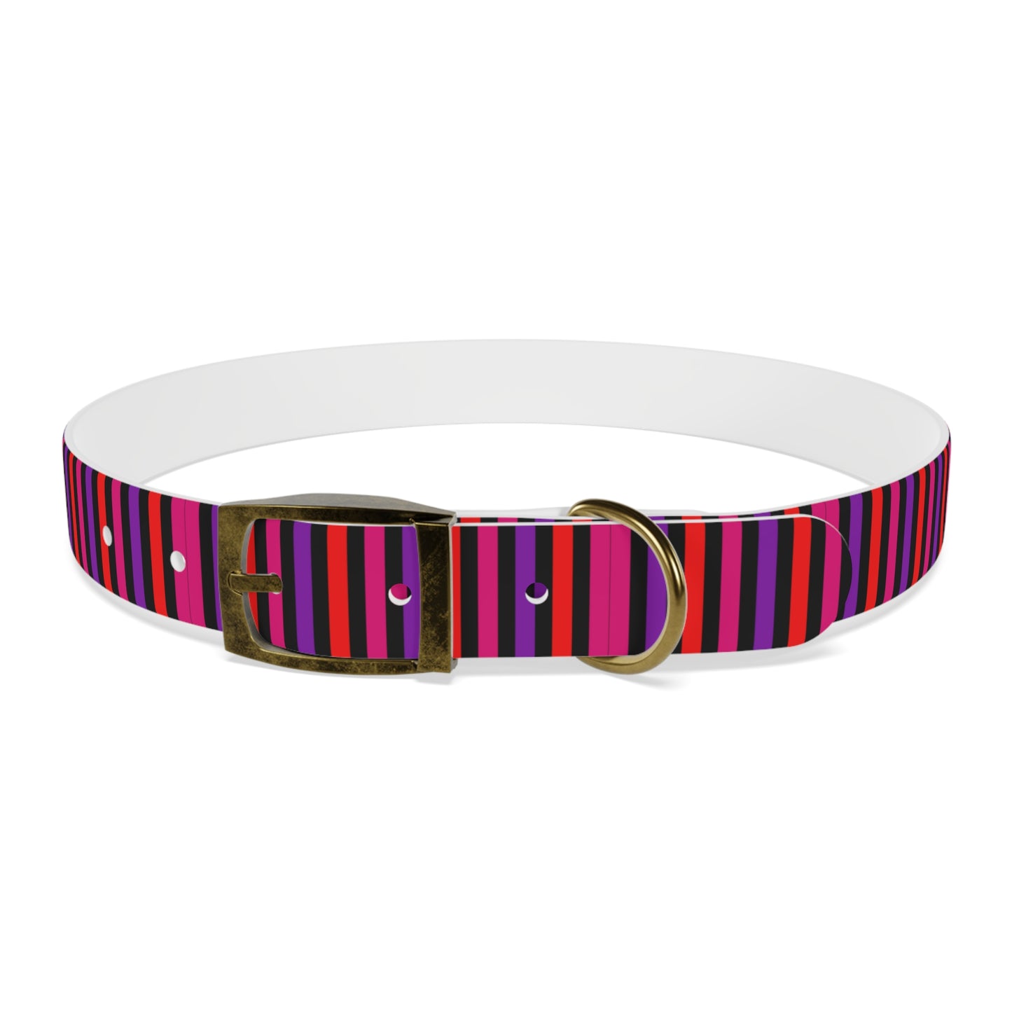 Pink Striped Dog Collar