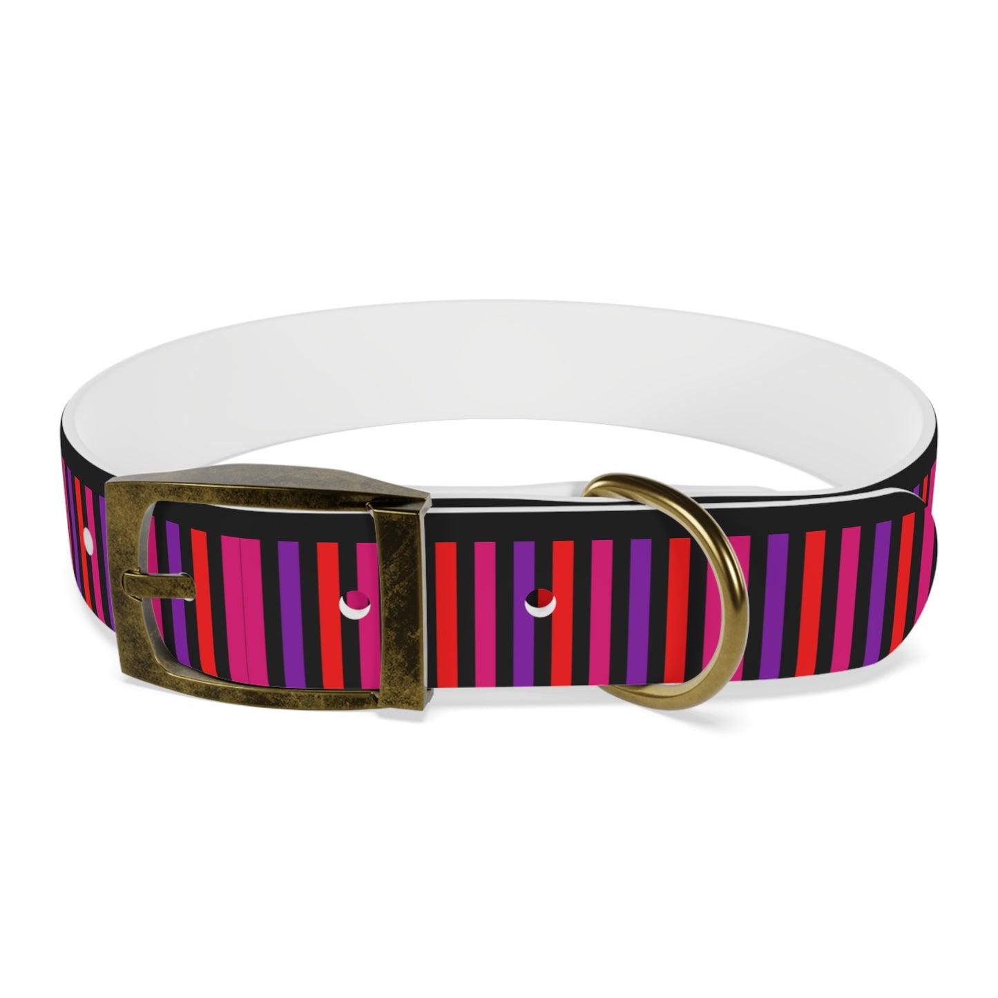 Pink Striped Dog Collar