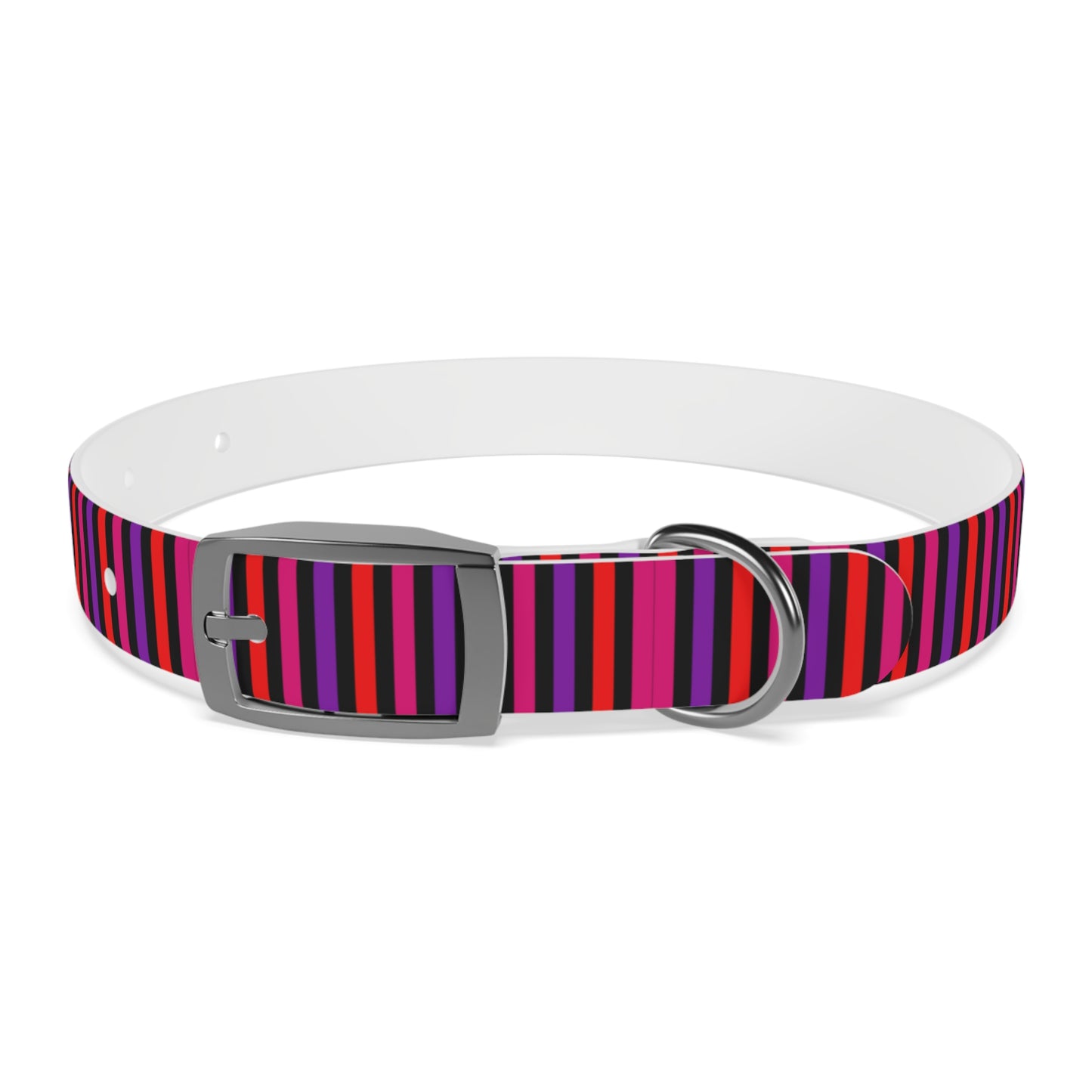 Pink Striped Dog Collar