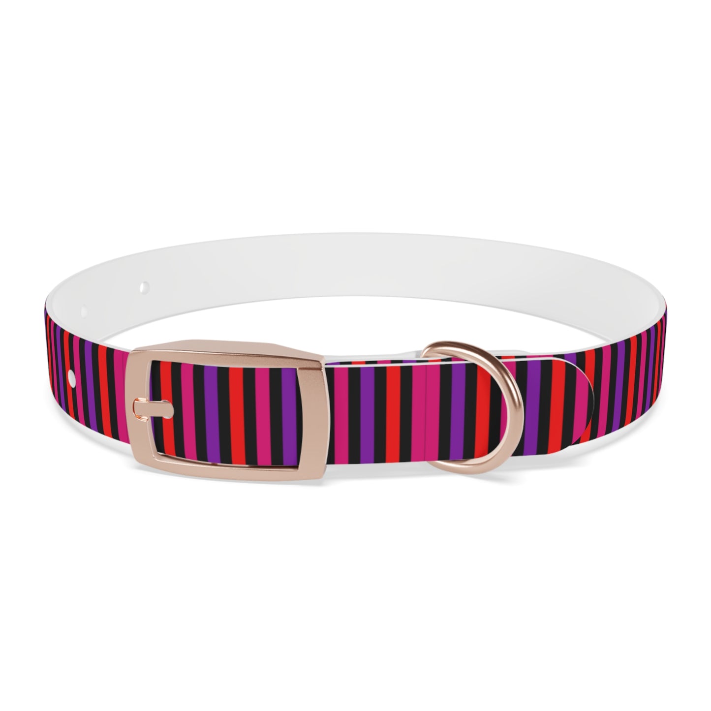 Pink Striped Dog Collar