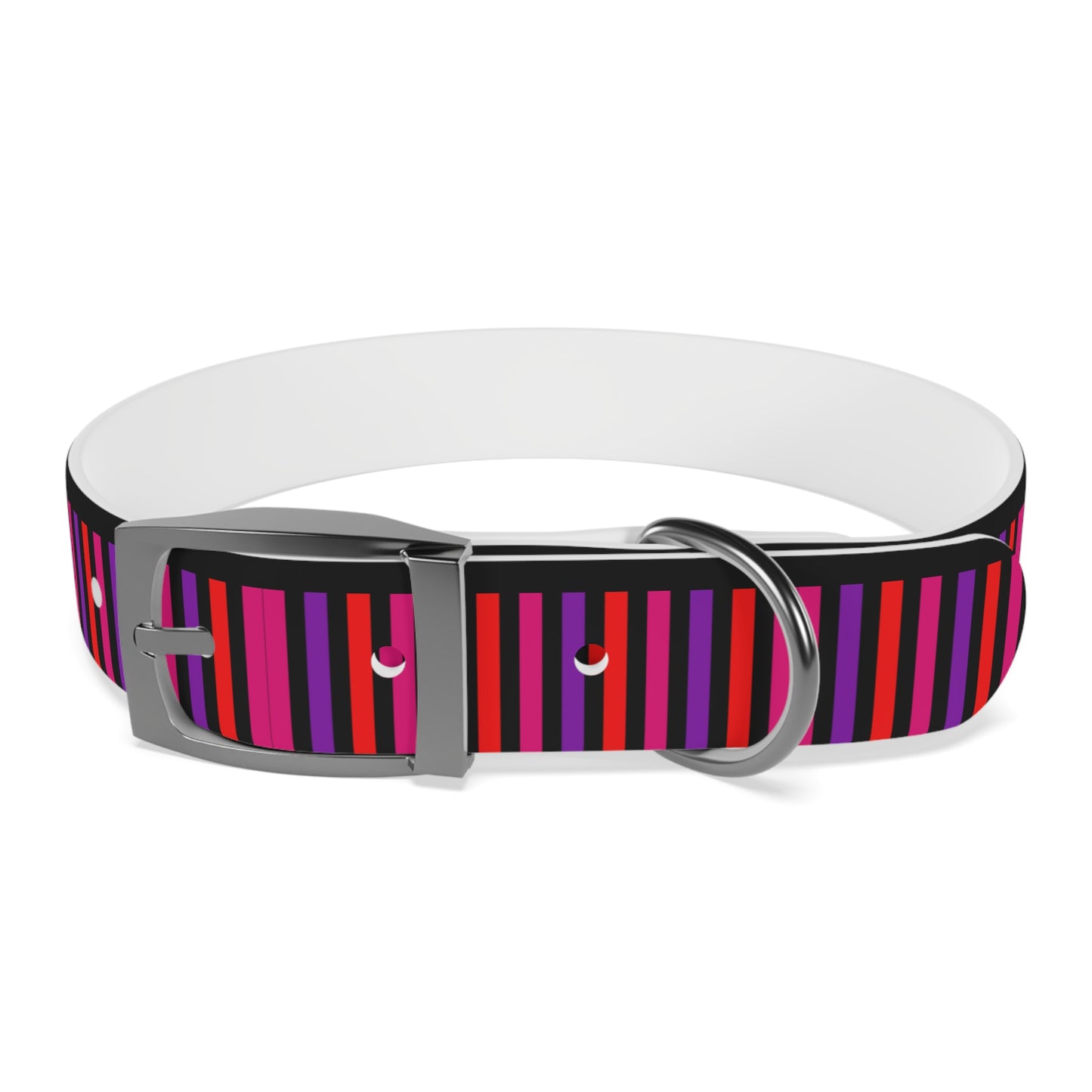 Pink Striped Dog Collar