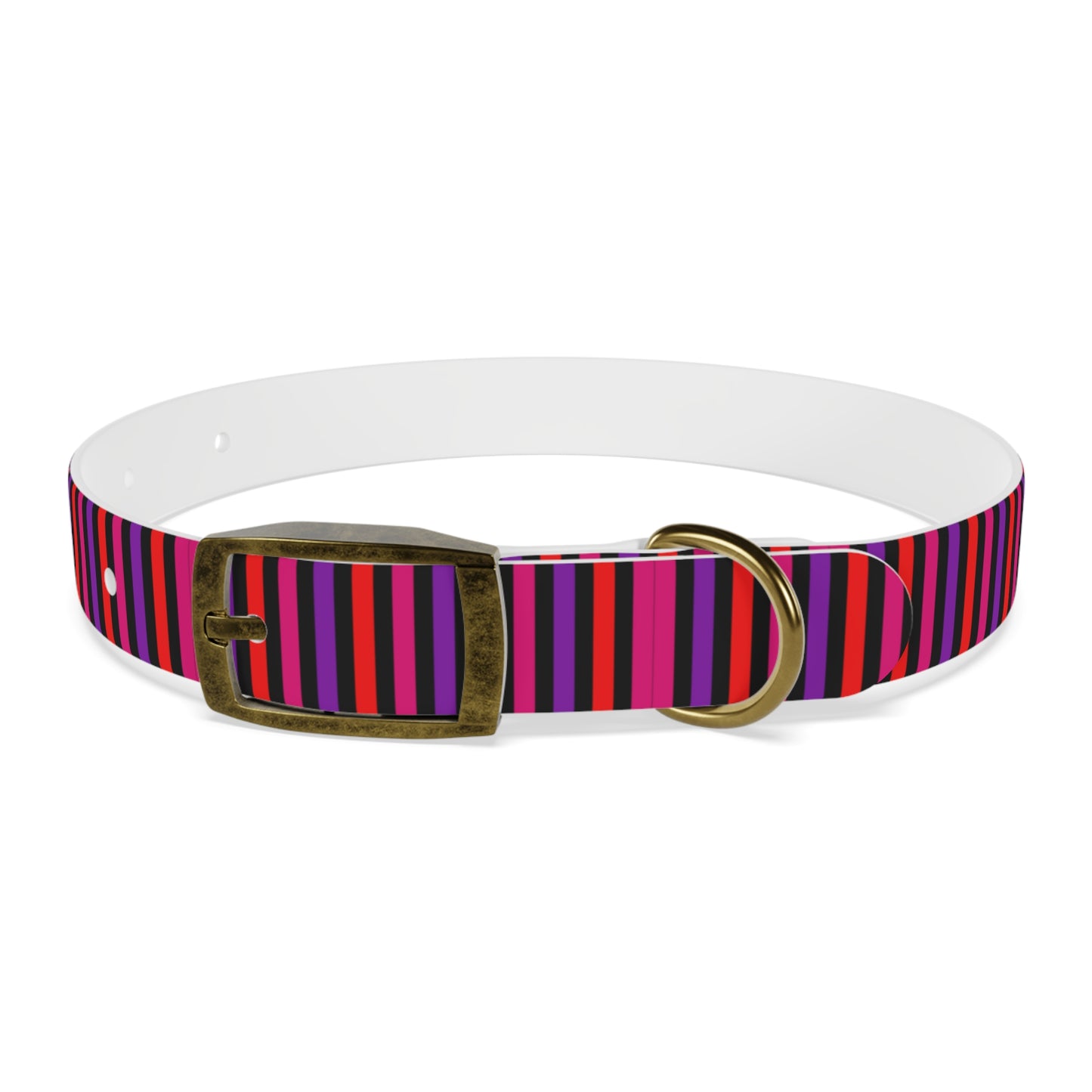 Pink Striped Dog Collar