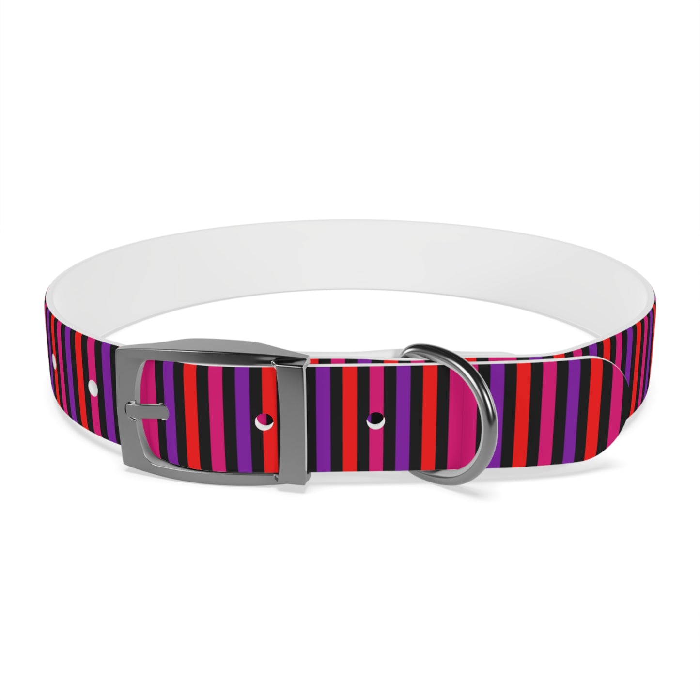 Pink Striped Dog Collar