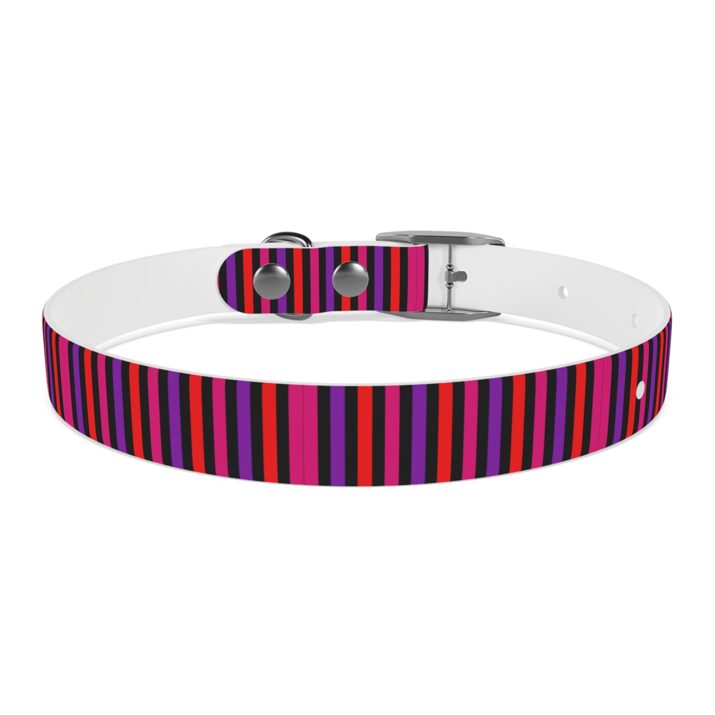 Pink Striped Dog Collar