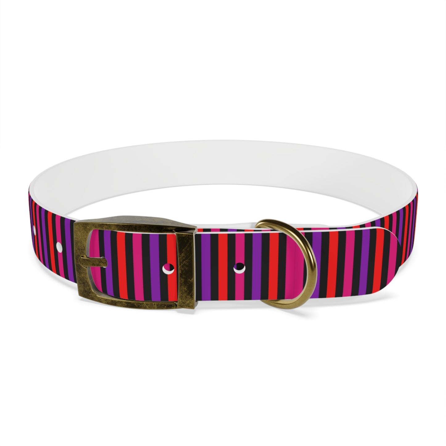 Pink Striped Dog Collar