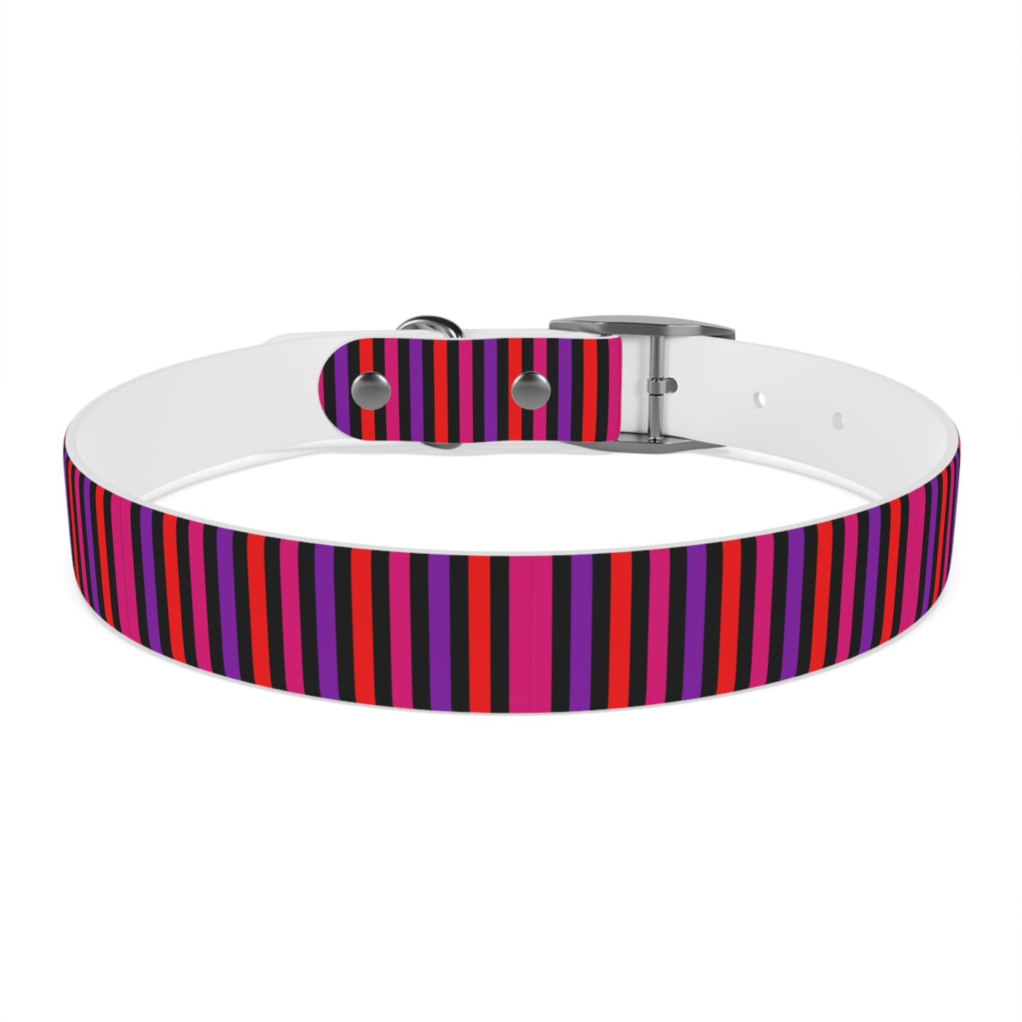 Pink Striped Dog Collar