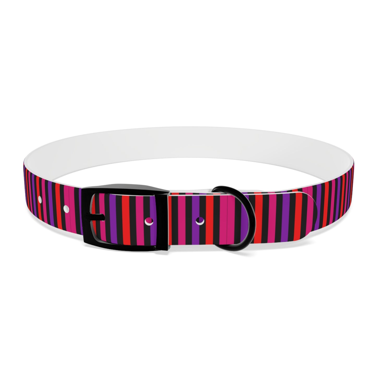 Pink Striped Dog Collar