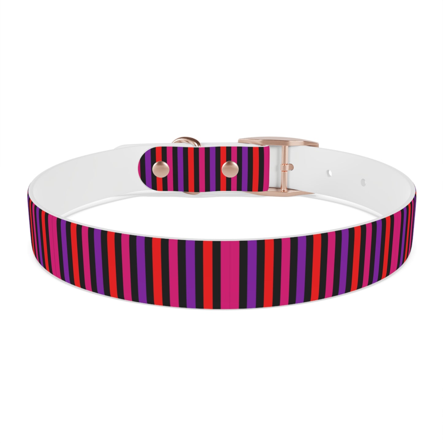 Pink Striped Dog Collar