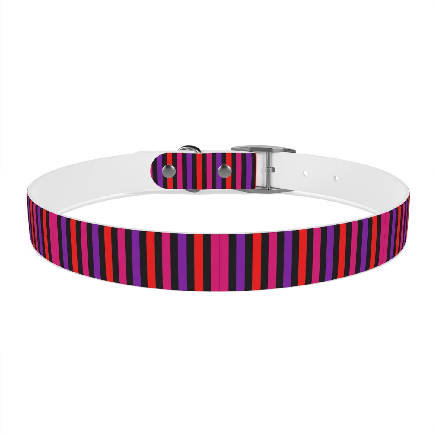 Pink Striped Dog Collar