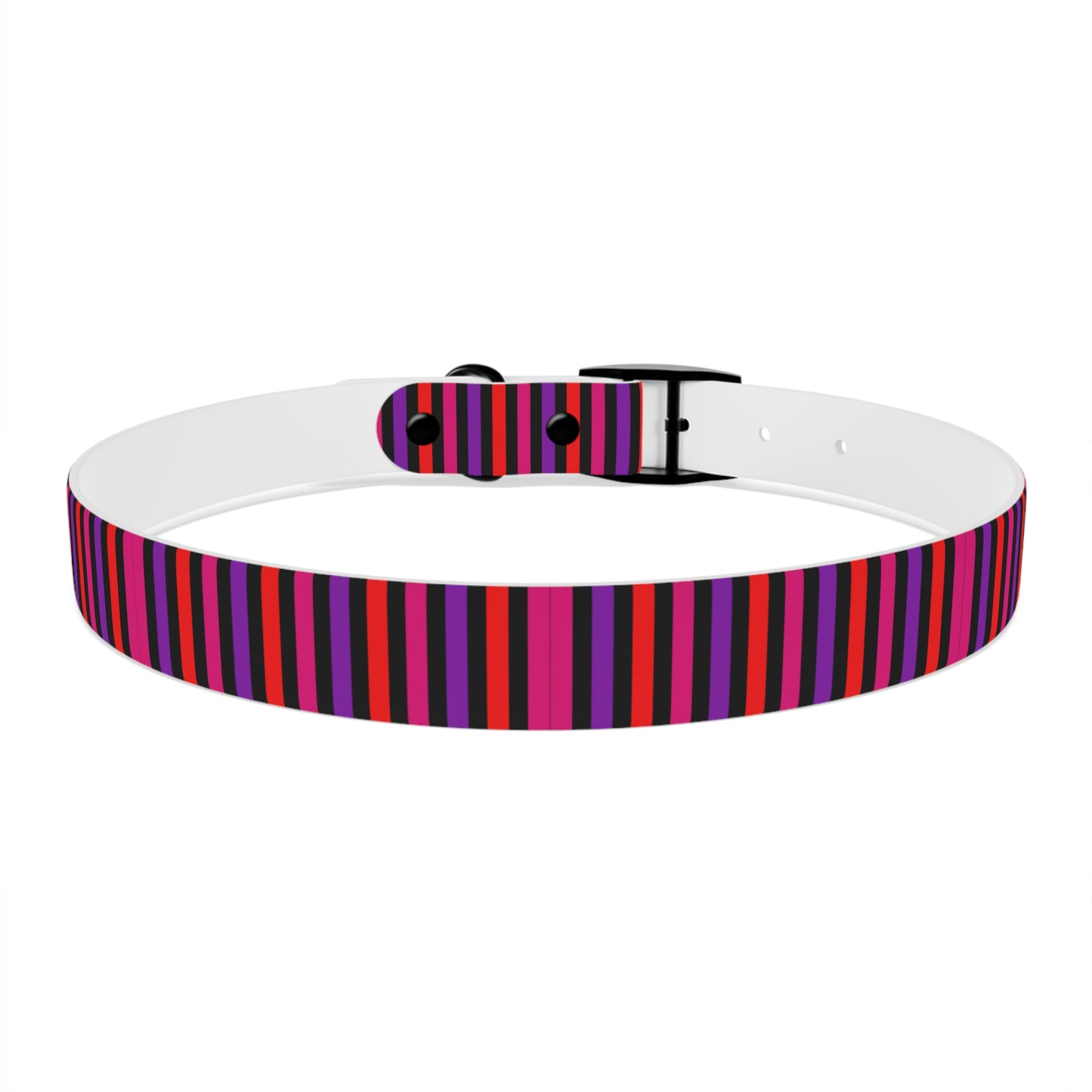 Pink Striped Dog Collar