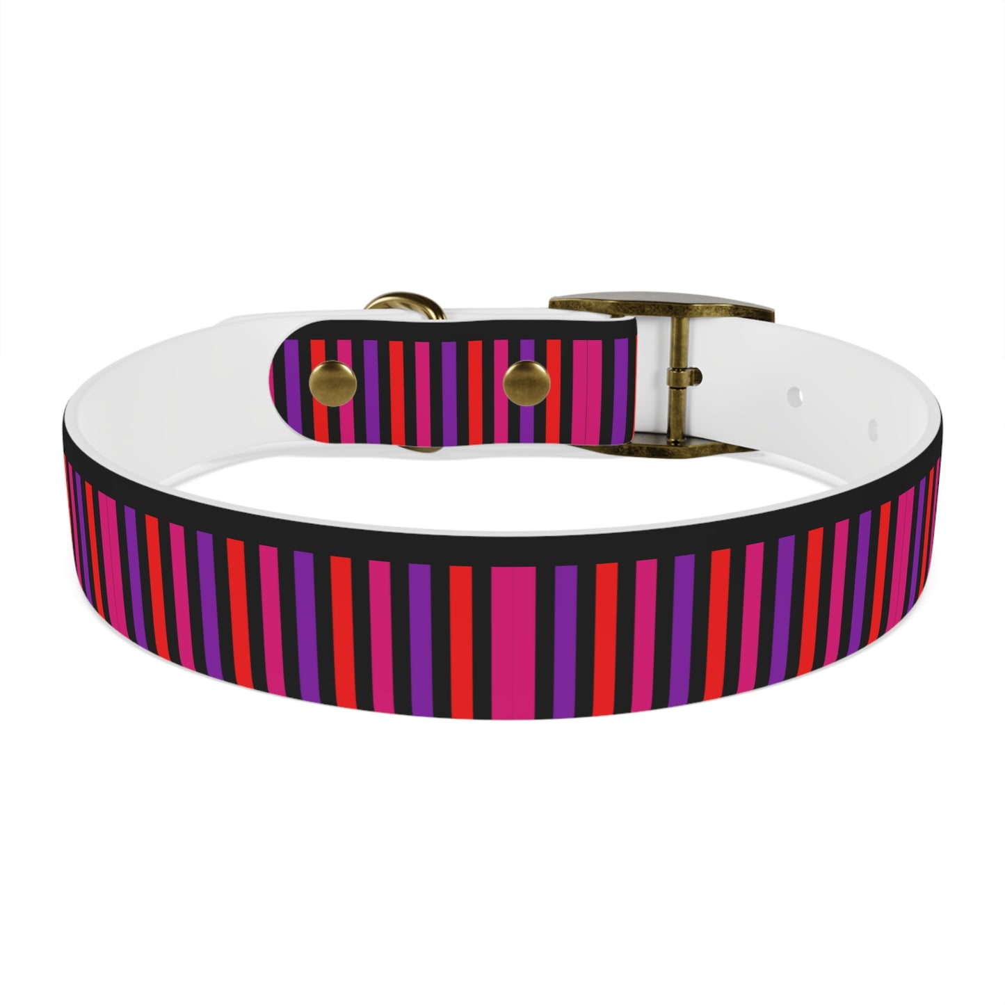 Pink Striped Dog Collar