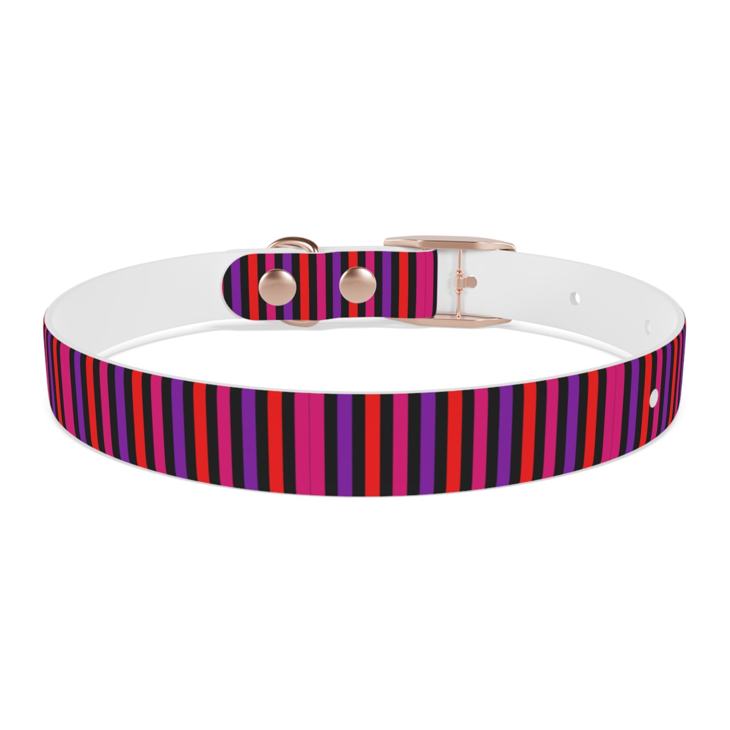 Pink Striped Dog Collar