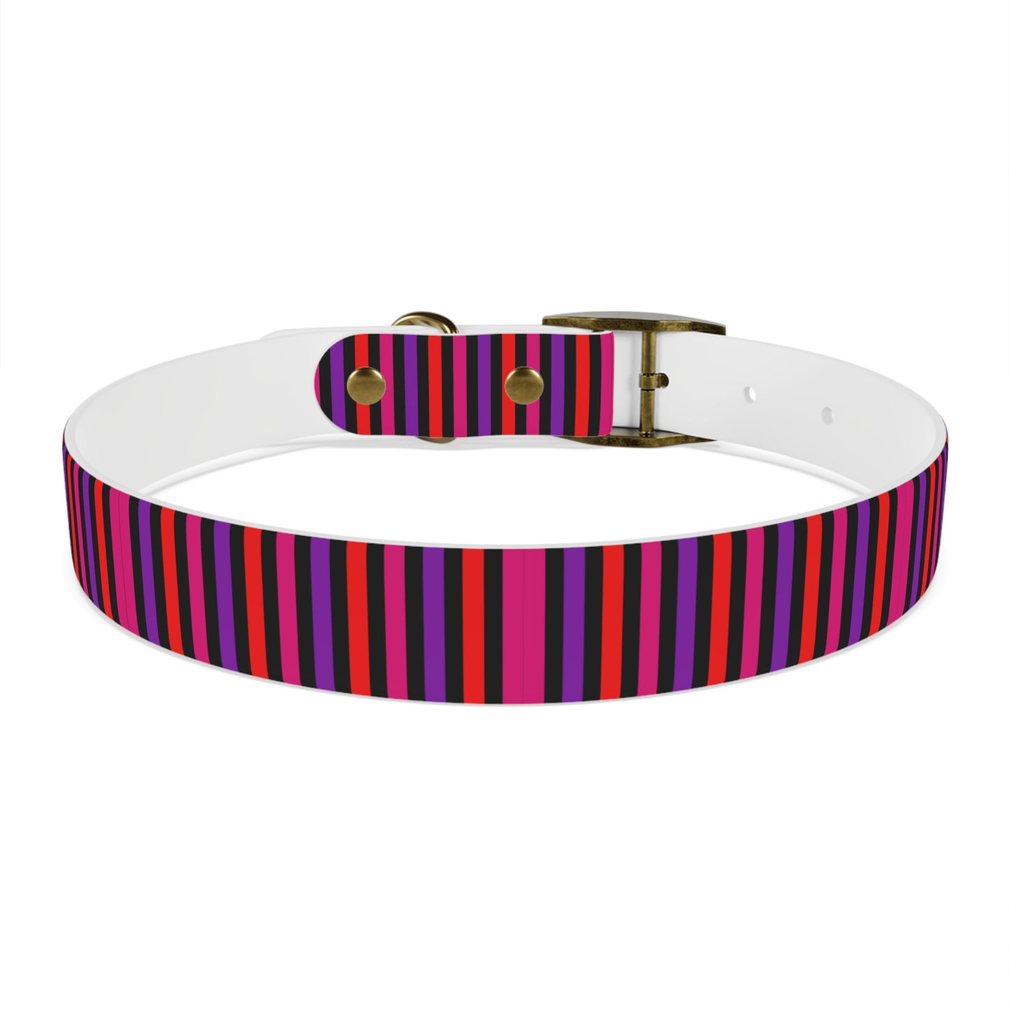 Pink Striped Dog Collar