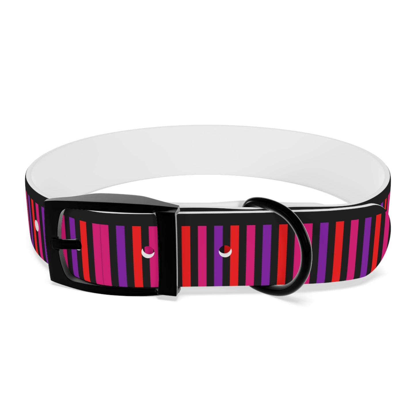 Pink Striped Dog Collar