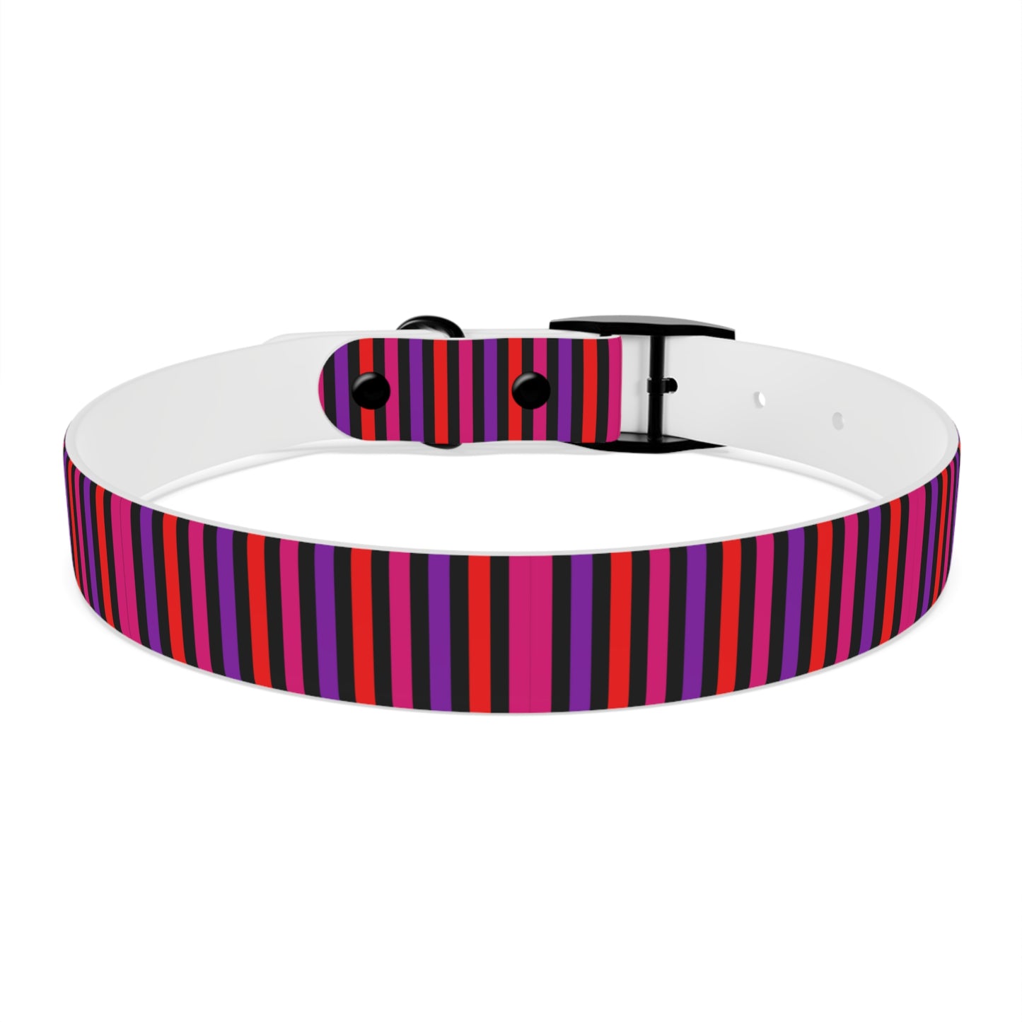 Pink Striped Dog Collar