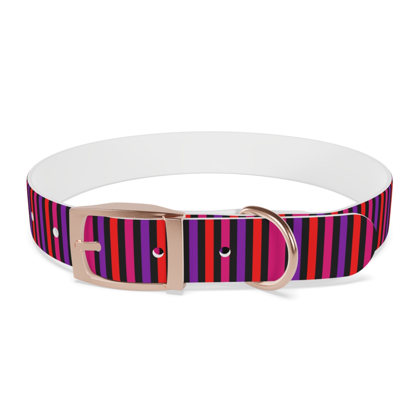 Pink Striped Dog Collar