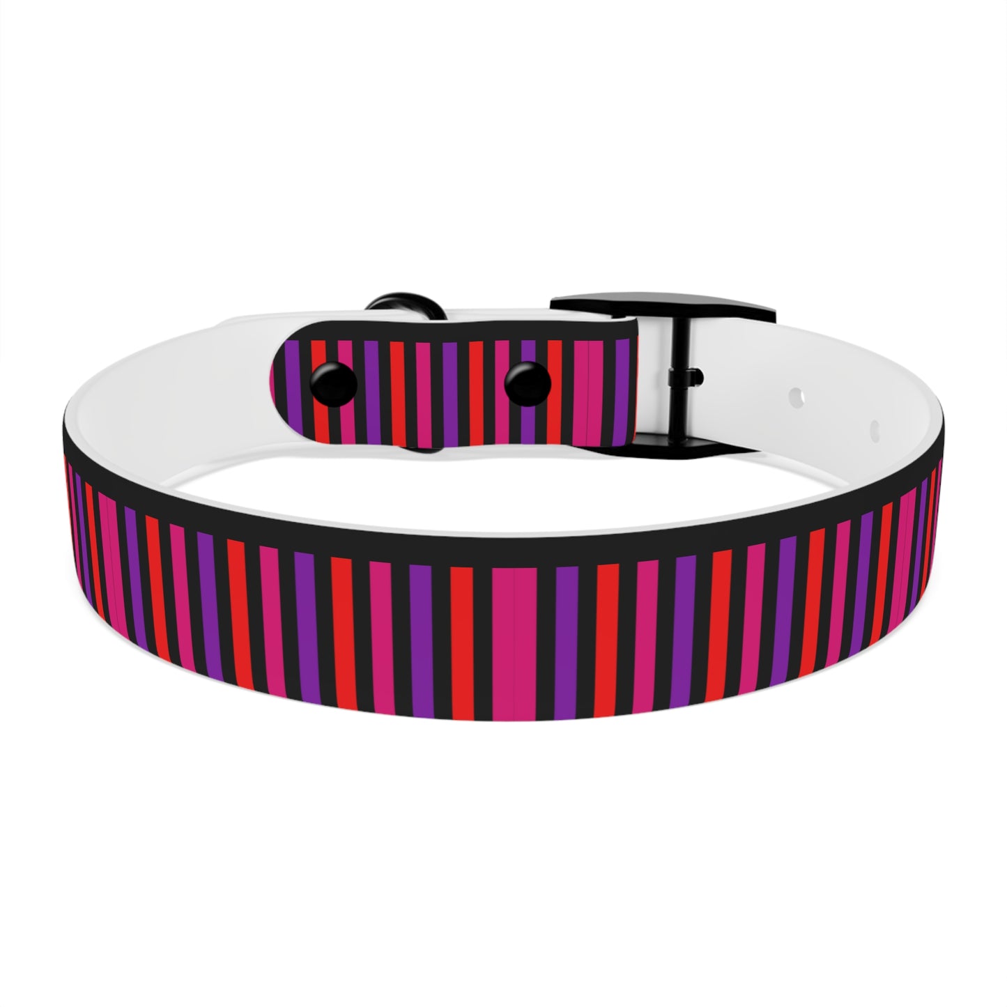 Pink Striped Dog Collar