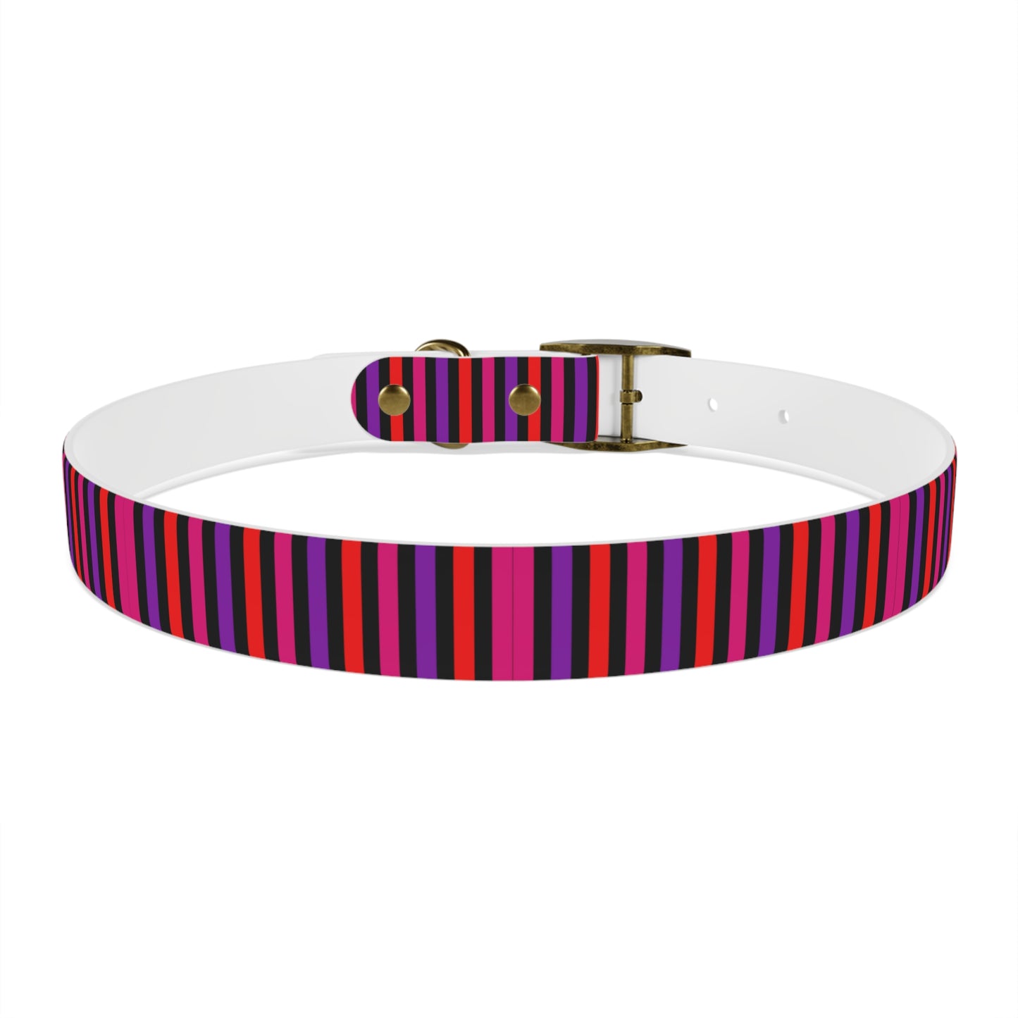 Pink Striped Dog Collar